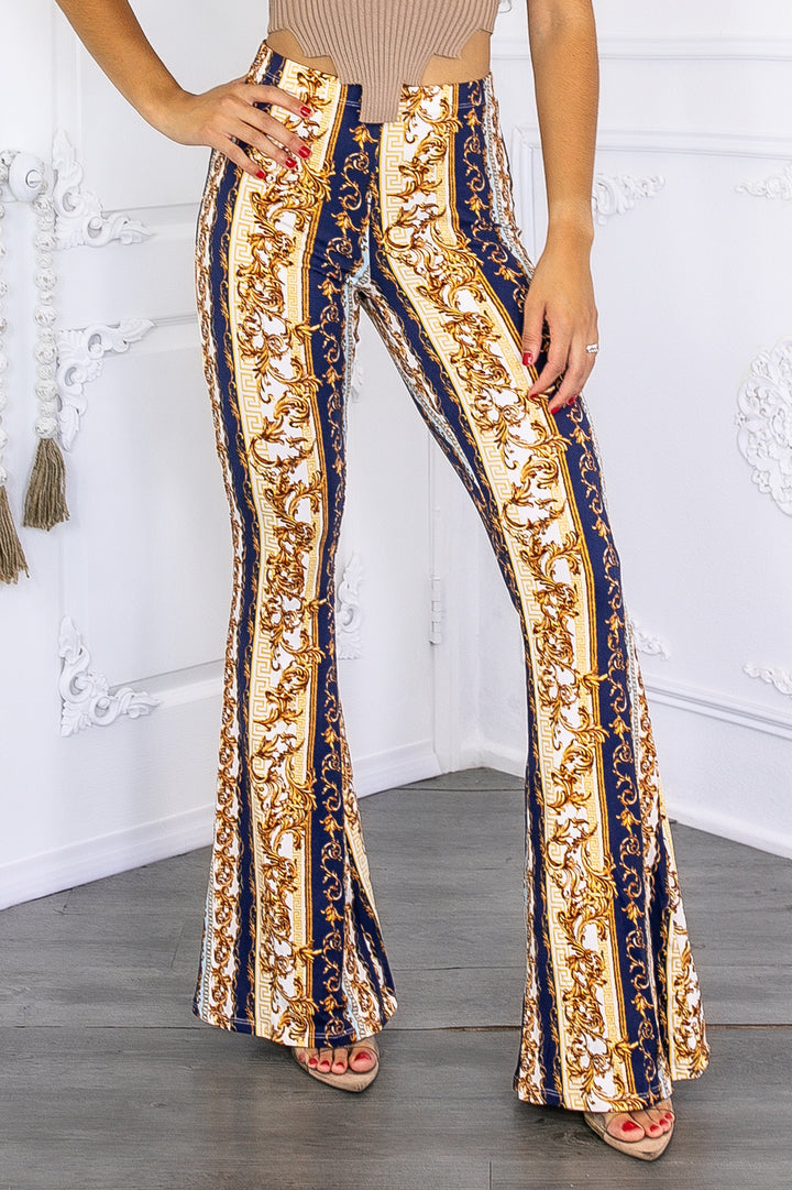 Paisley Print Buttery Soft Flare Bell Bottoms