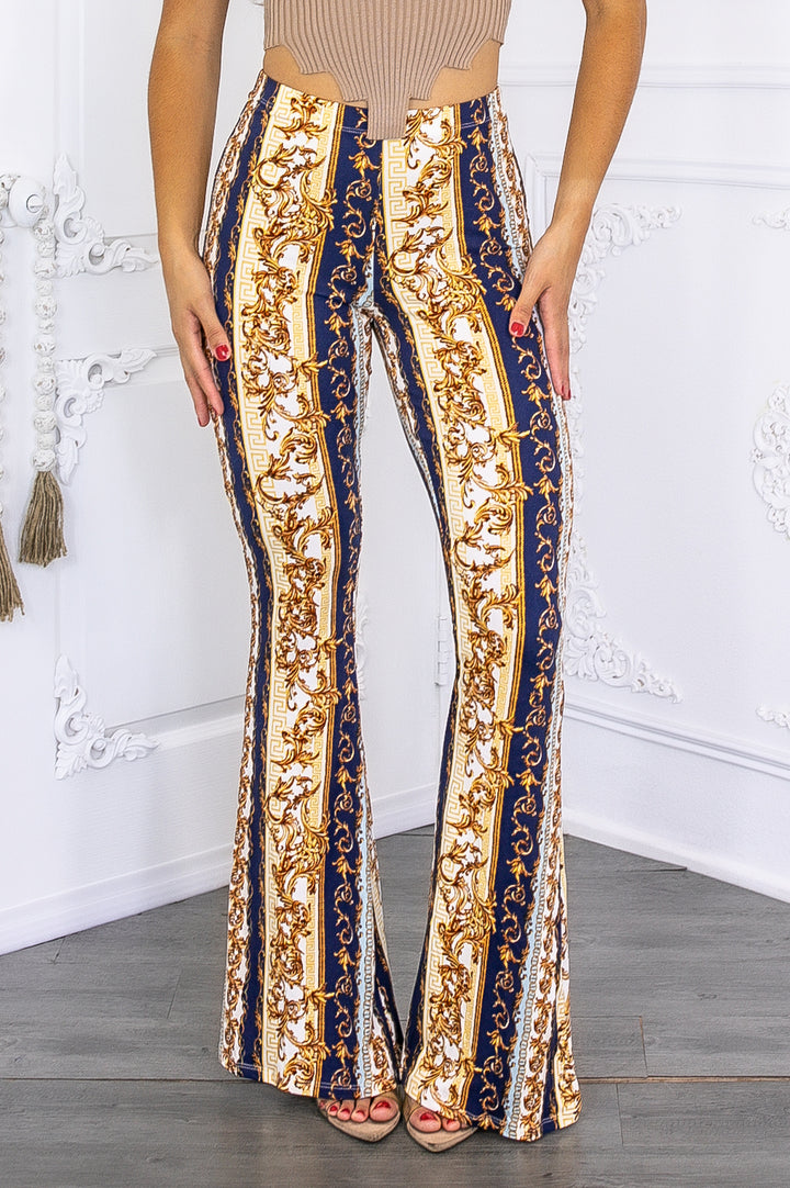 Paisley Print Buttery Soft Flare Bell Bottoms