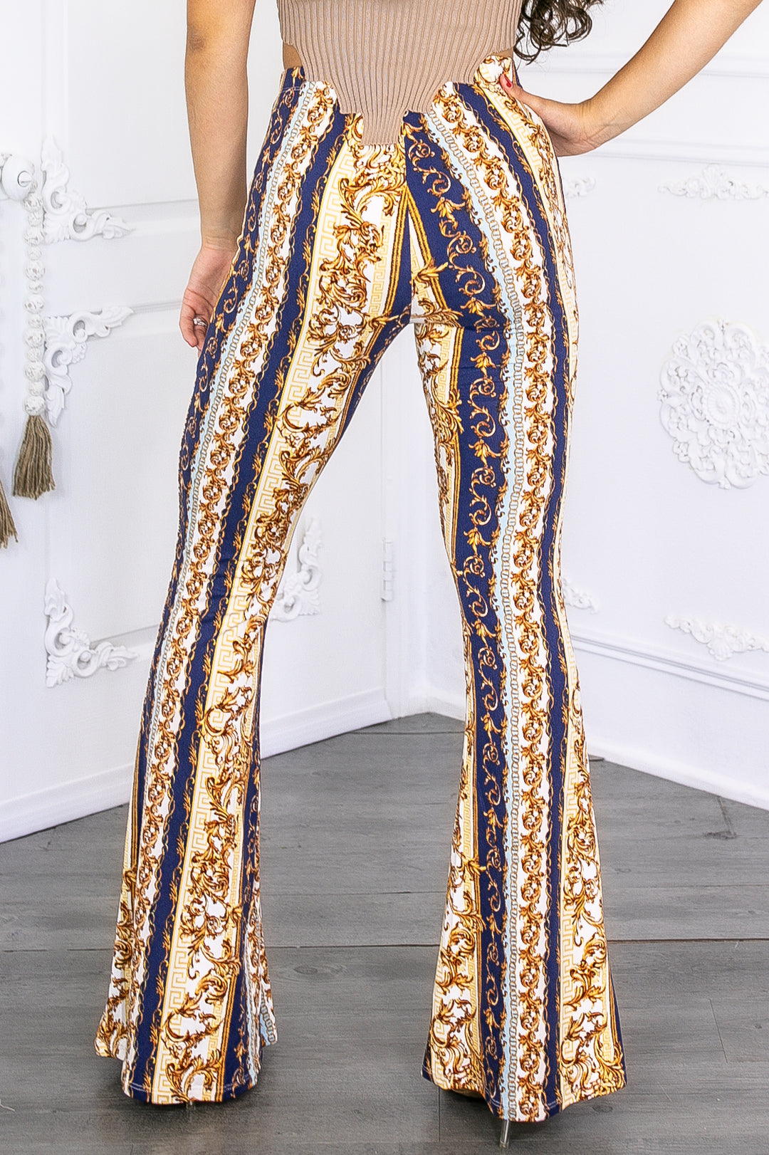 Paisley Print Buttery Soft Flare Bell Bottoms