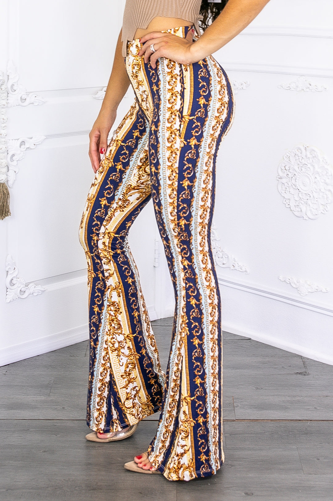 Paisley Print Buttery Soft Flare Bell Bottoms