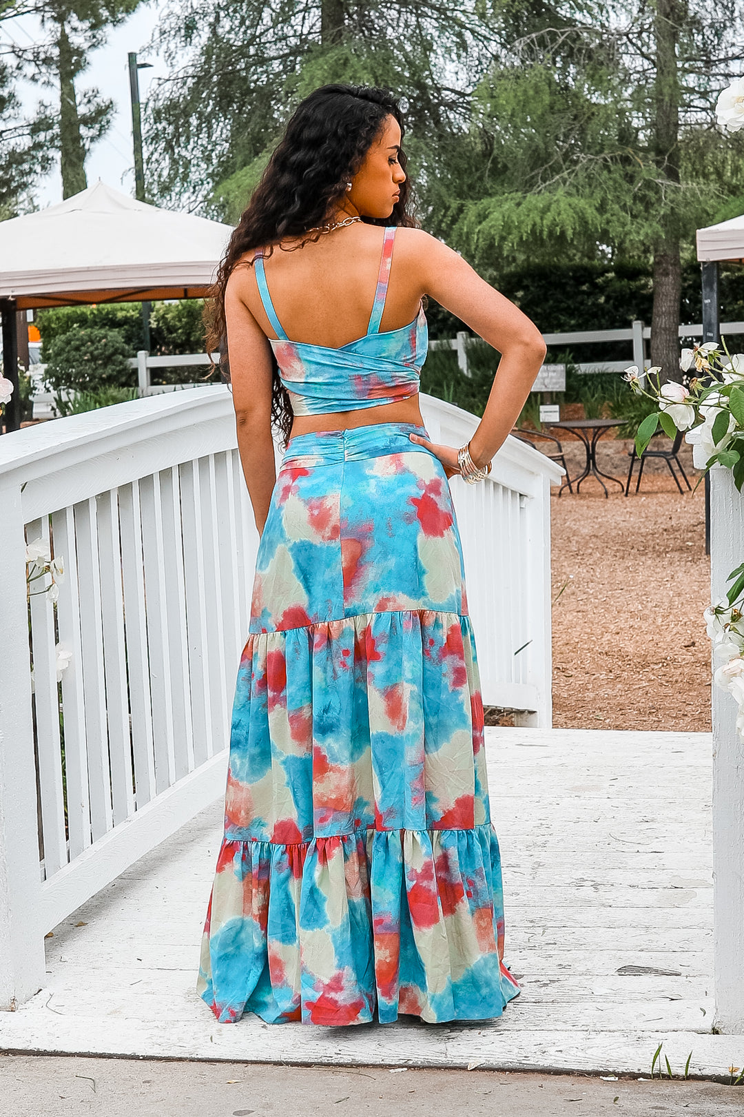 Miami Vibes Printed Maxi Skirt Set