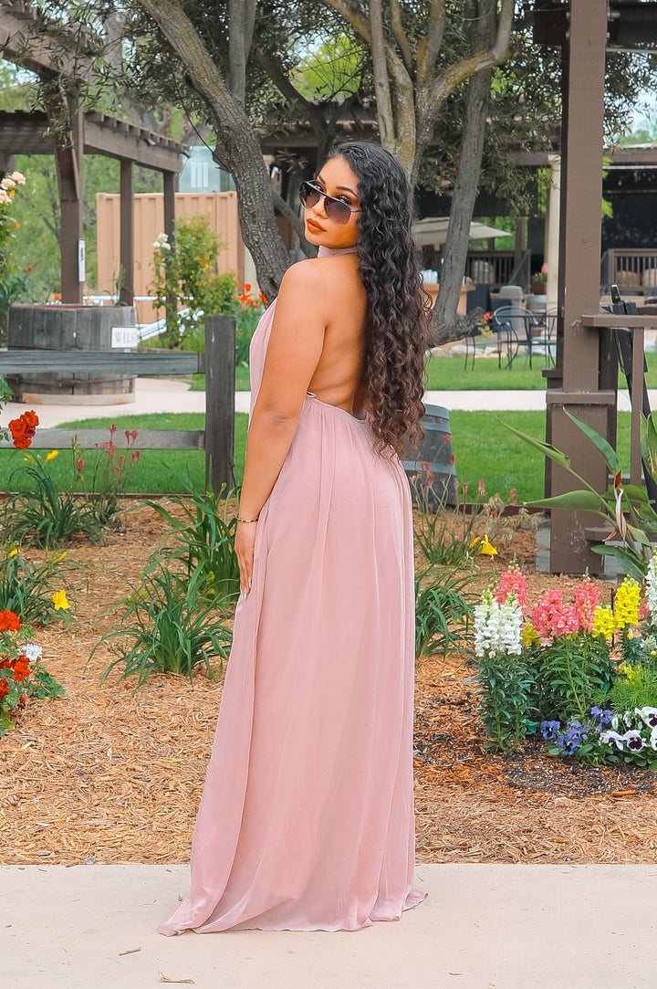 A Little Extra Wide Leg Halter Jumpsuit