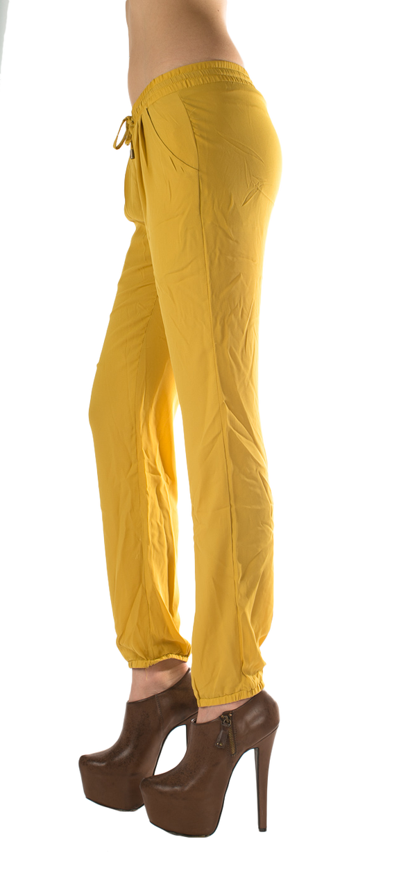 Mustard Fashion Skinny Slacks - SURELYMINE