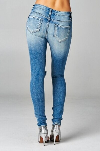 Ripped and Distressed It Up Skinny Jeans - SURELYMINE