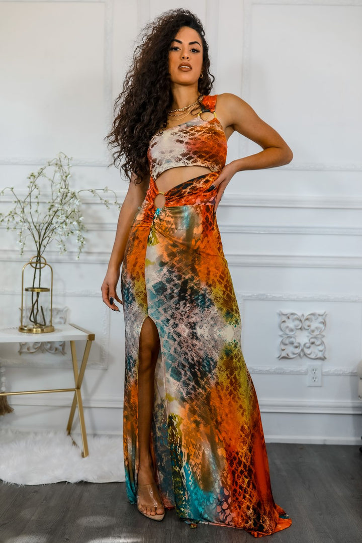 Mingle Around the World Multi Color Maxi Dress