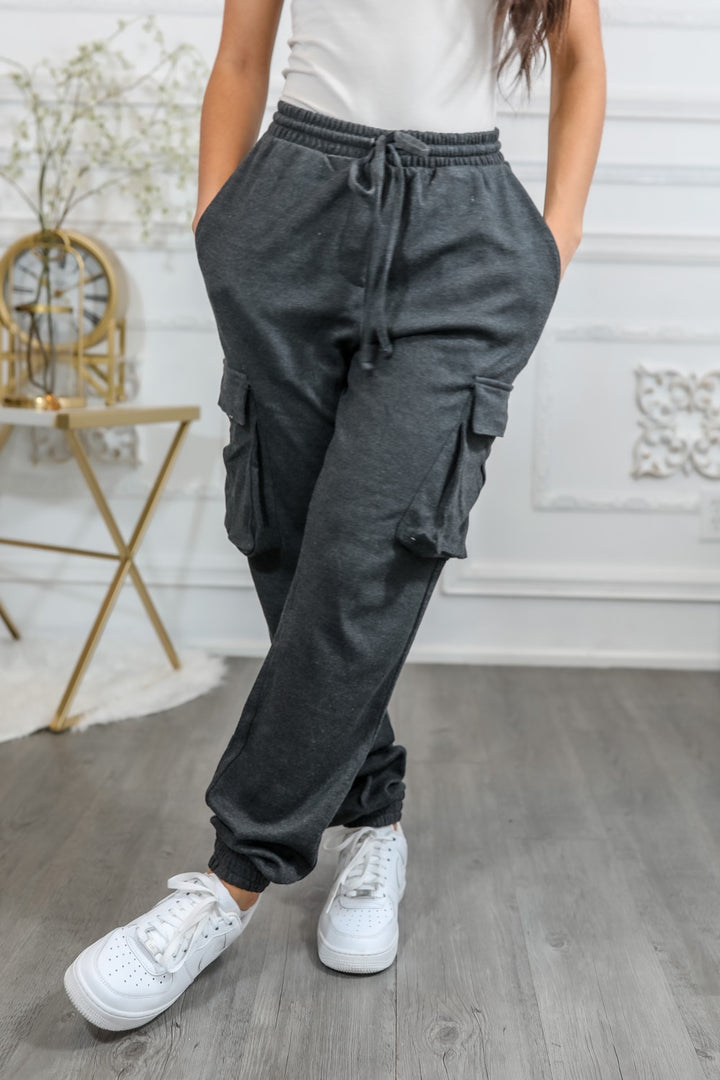 Cotton Drawstring CargoJoggers Pants