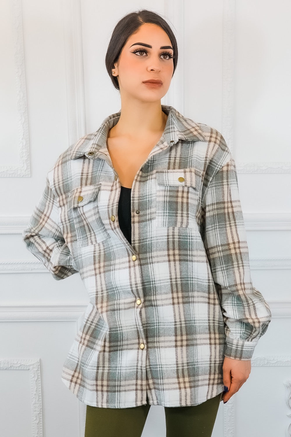 Heavy Weight Soft Plaid Flannel Jacket