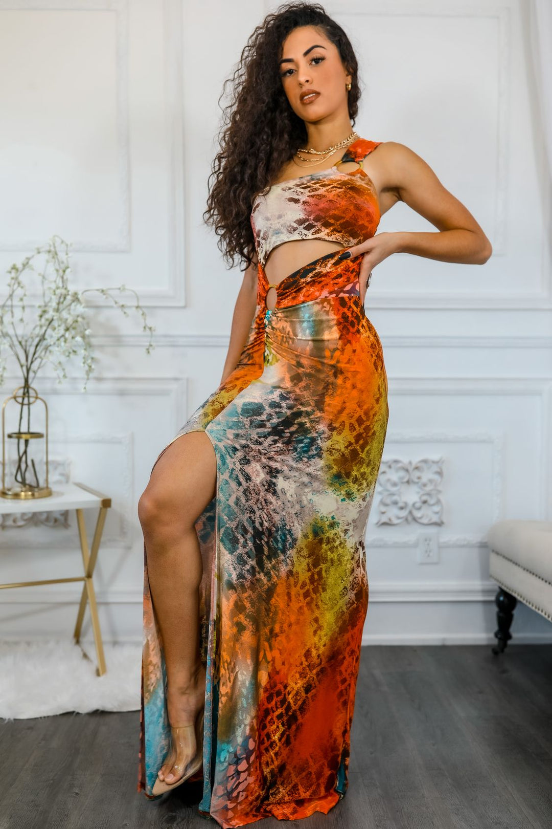 Mingle Around the World Multi Color Maxi Dress