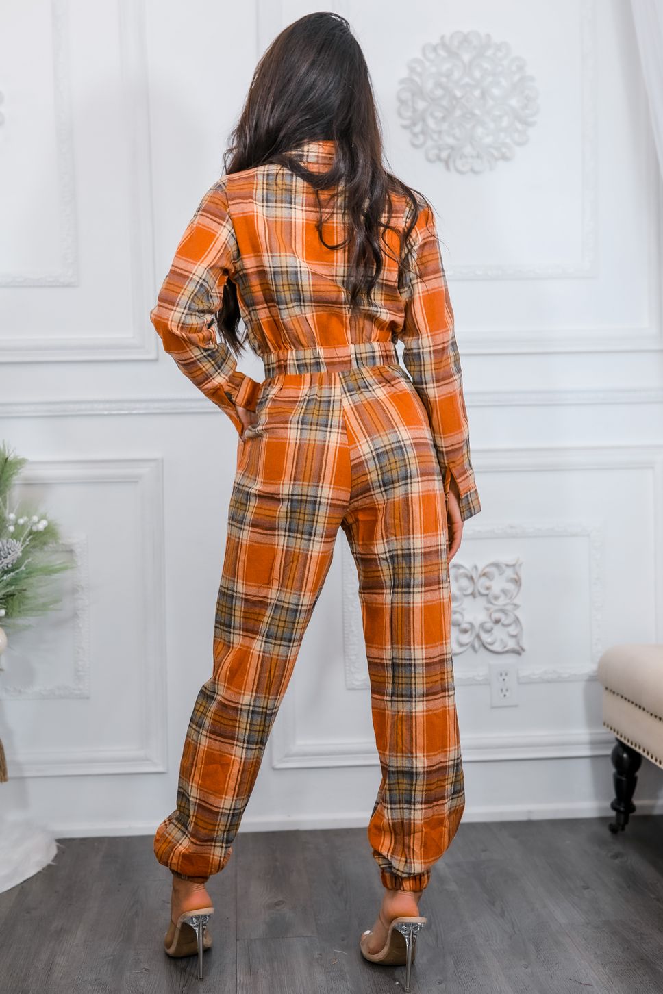 Plaid In Style Plaid Jumpsuit