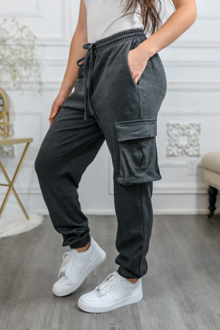 Cotton Drawstring CargoJoggers Pants